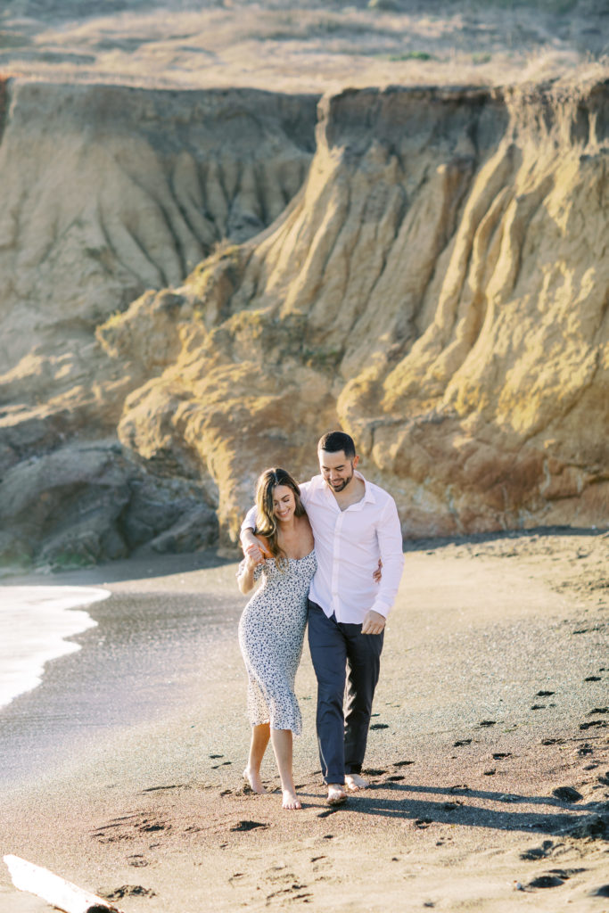 Couple Having Their Engagement Session at Beach